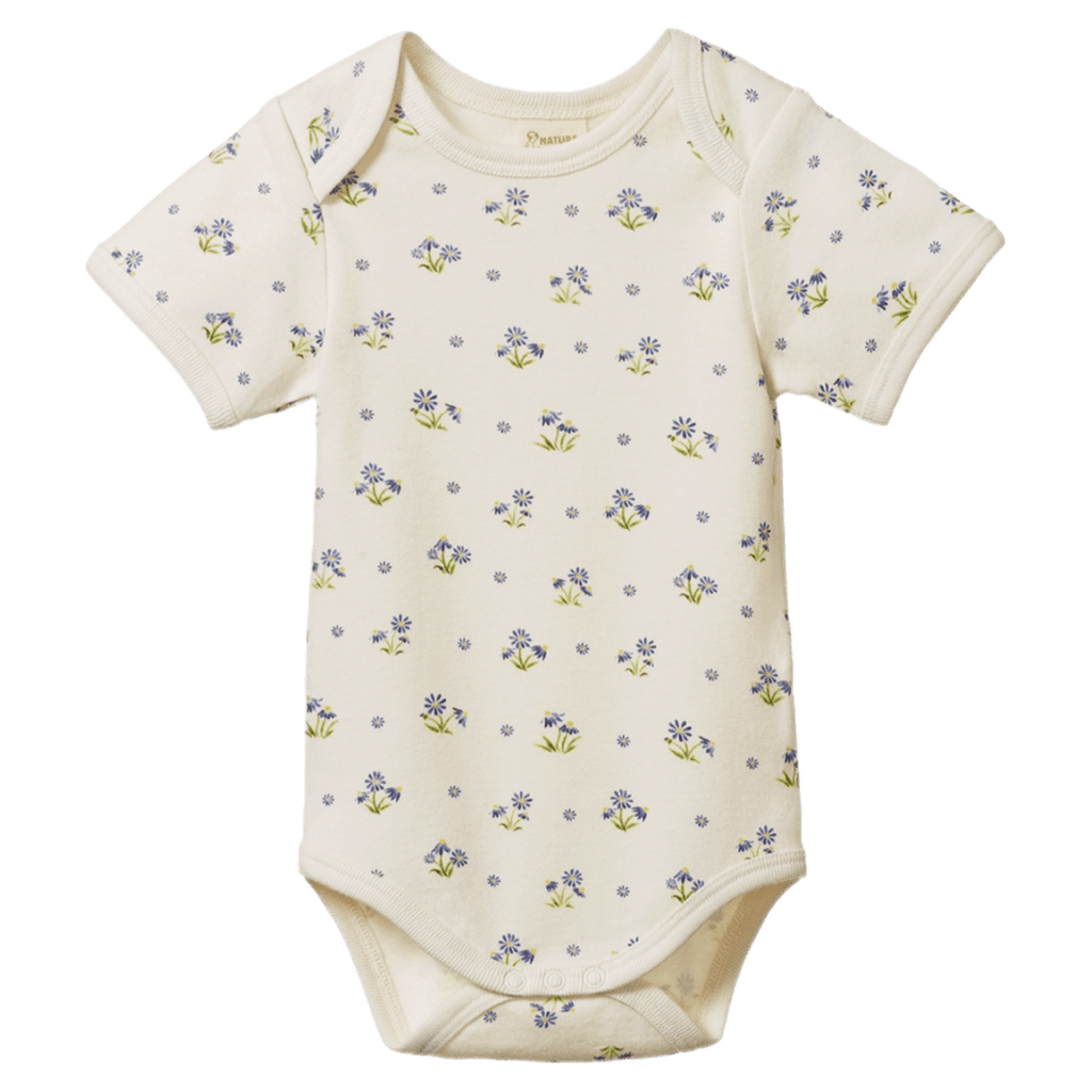 Nature Baby 0-3 Months to 1 Year 0-3M Short Sleeve Bodysuit - Daisy Daze