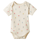 Nature Baby 0-3 Months to 1 Year 0-3M Short Sleeve Bodysuit - Delphine