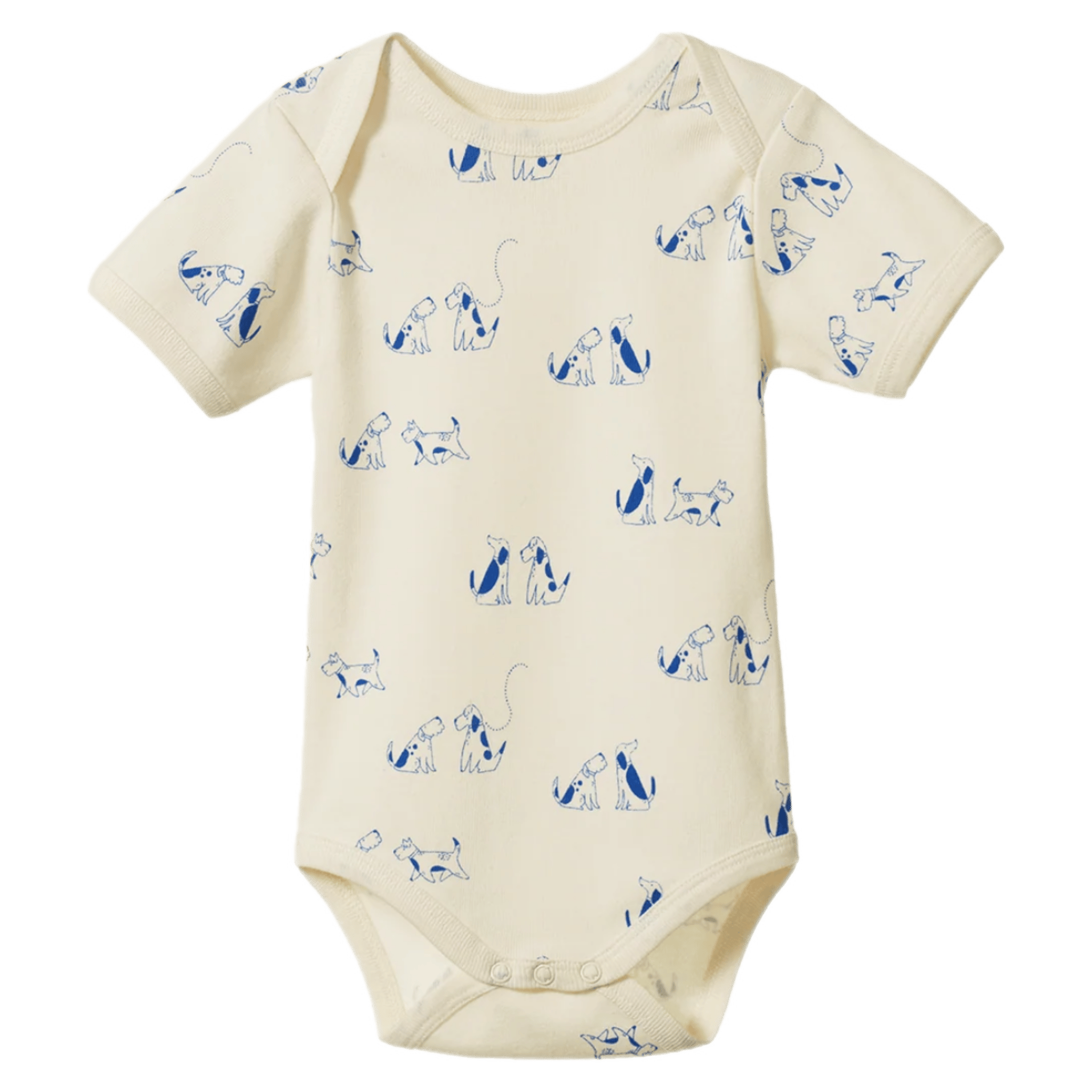 Nature Baby 0-3 Months to 1 Year 0-3M Short Sleeve Bodysuit - Dog Walk