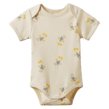 Nature Baby 0-3 Months to 1 Year 0-3M Short Sleeve Bodysuit - Fish Fable
