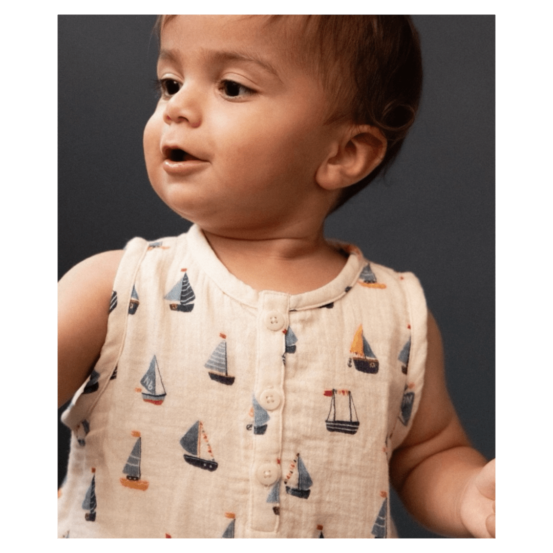 Nature Baby 0-3 Months to 1 Year Cedar Suit Muslin - Regatta