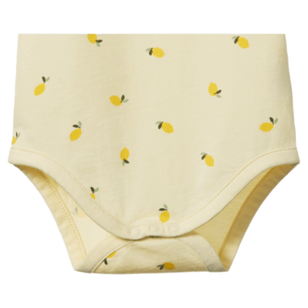 Nature Baby 0-3 Months to 1 Year Faye Bodysuit - Little Lemon Cream