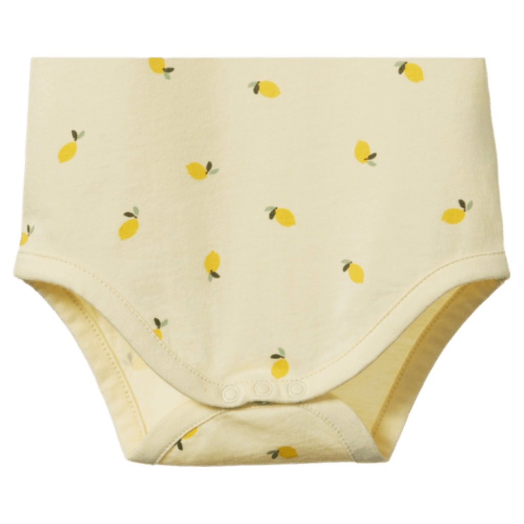 Nature Baby 0-3 Months to 1 Year Faye Bodysuit - Little Lemon Cream