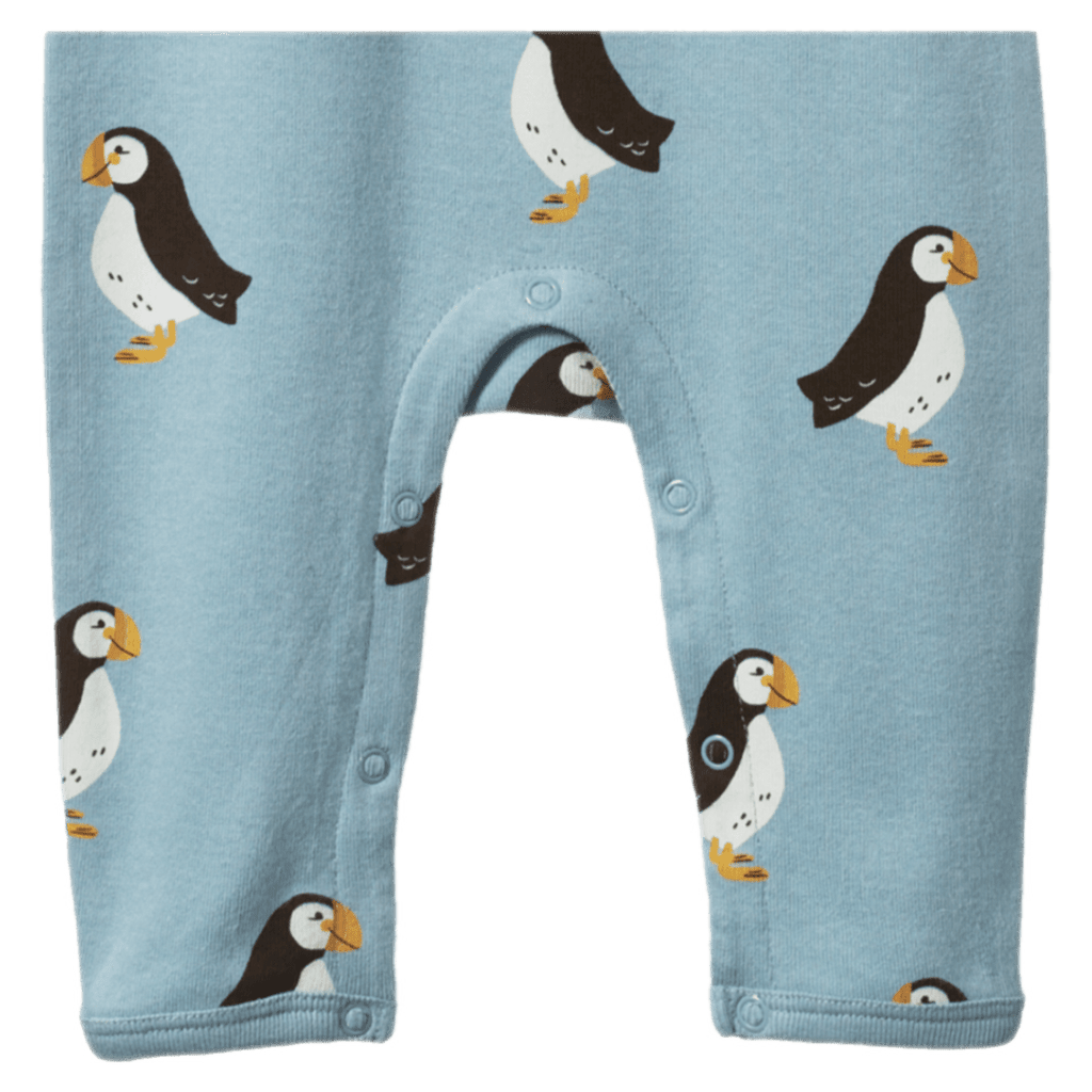 Nature Baby 0-3 Months to 1 Year Henley Sleep Suit - Puffin