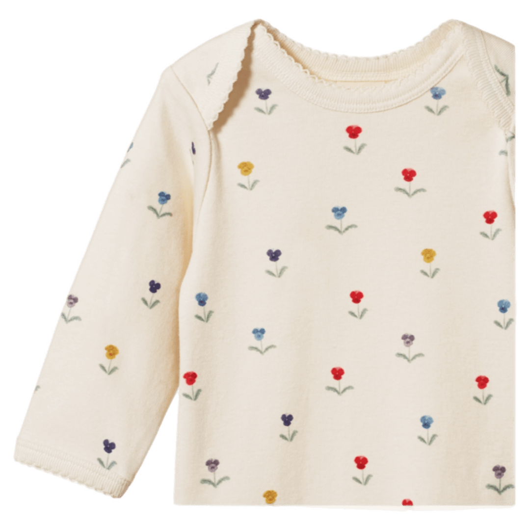 Nature Baby 0-3 Months to 1 Year Long Sleeve Bodysuit - Delphine