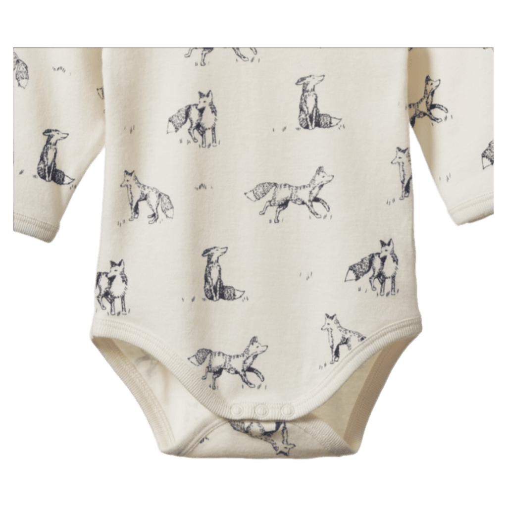 Nature Baby 0-3 Months to 1 Year Long Sleeve Bodysuit - Foxy