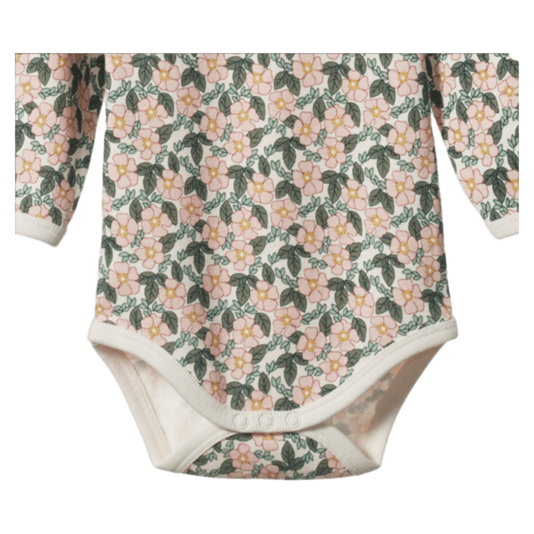Nature Baby 0-3 Months to 1 Year Long Sleeve Bodysuit - Garland