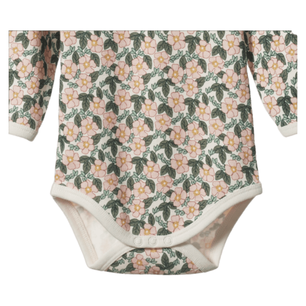 Nature Baby 0-3 Months to 1 Year Long Sleeve Bodysuit - Garland