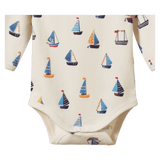 Nature Baby 0-3 Months to 1 Year Long Sleeve Bodysuit - Regatta