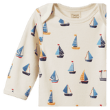 Nature Baby 0-3 Months to 1 Year Long Sleeve Bodysuit - Regatta