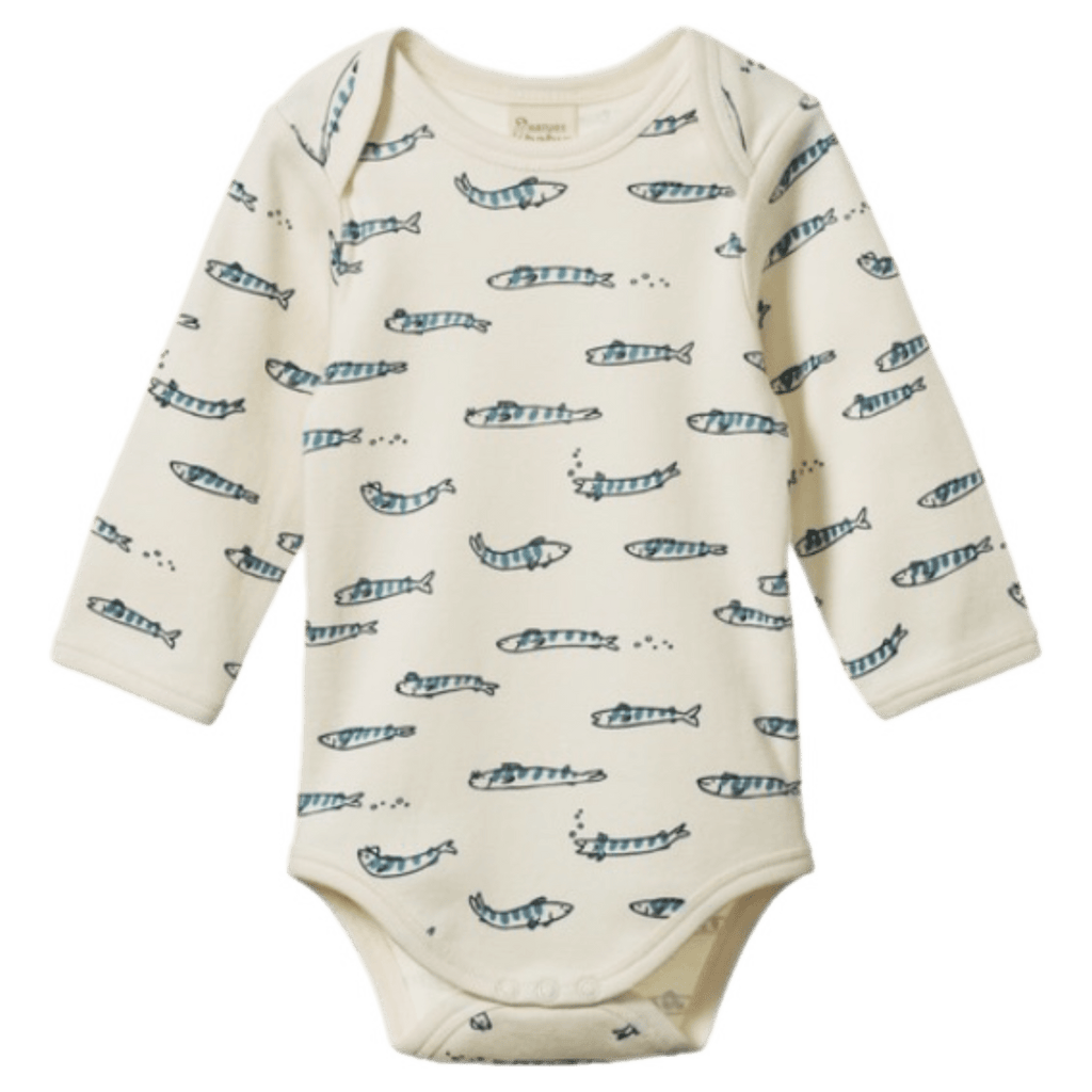Nature Baby 0-3 Months to 1 Year Long Sleeve Bodysuit - South Seas