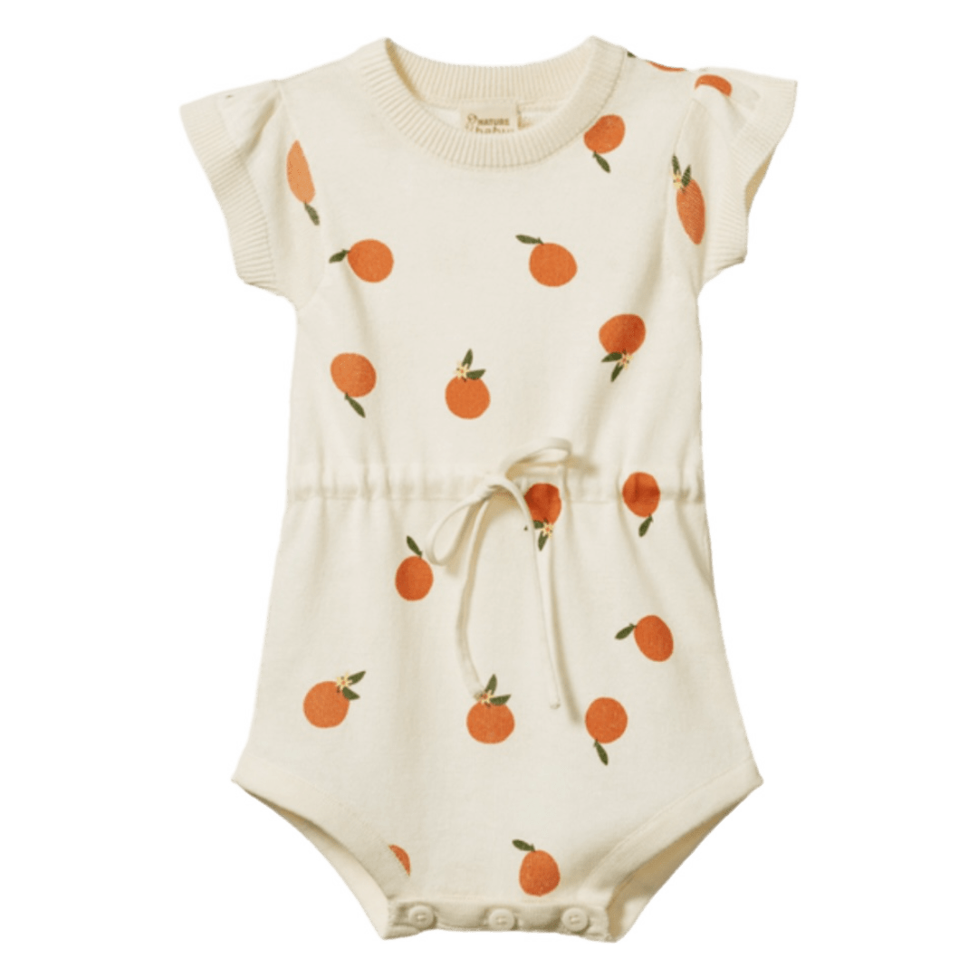 Nature Baby 0-3 Months to 1 Year Lottie Suit - Orange Blossom Natural