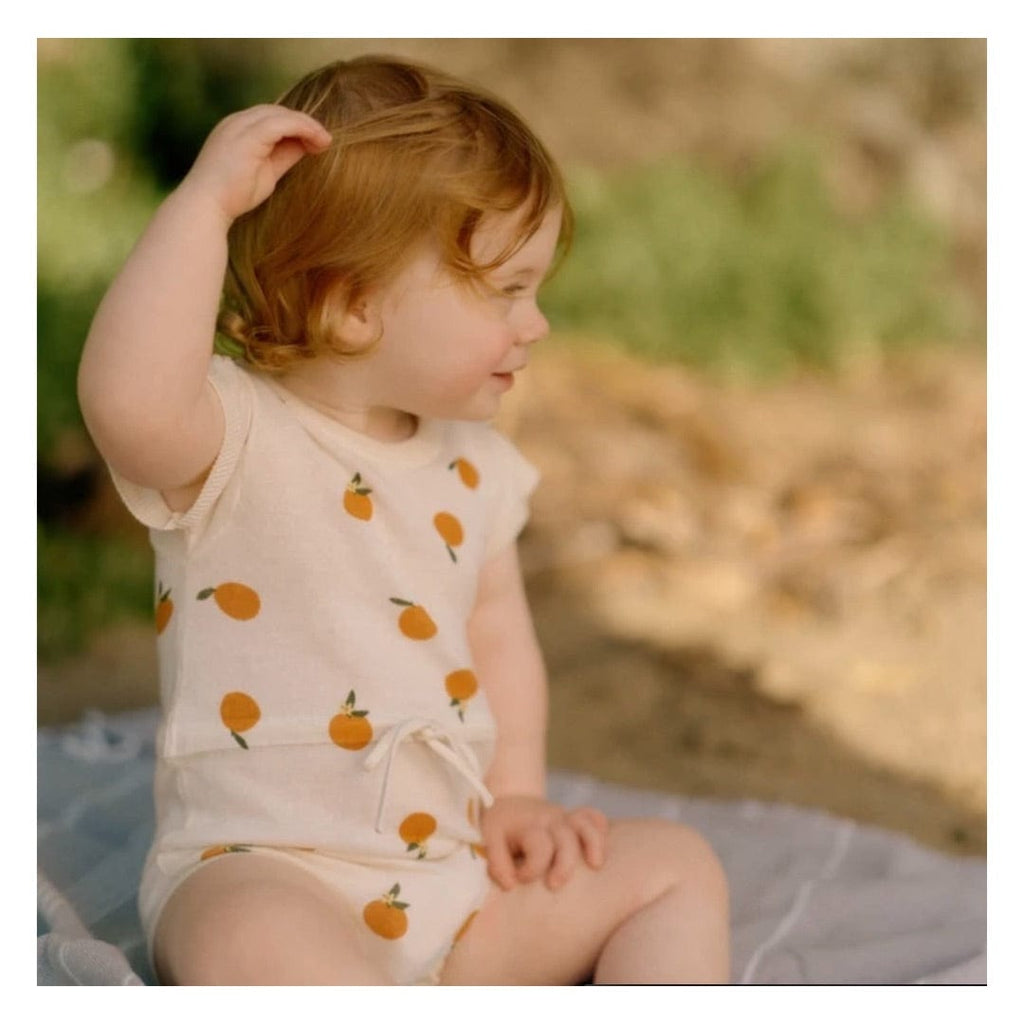Nature Baby 0-3 Months to 1 Year Lottie Suit - Orange Blossom Natural