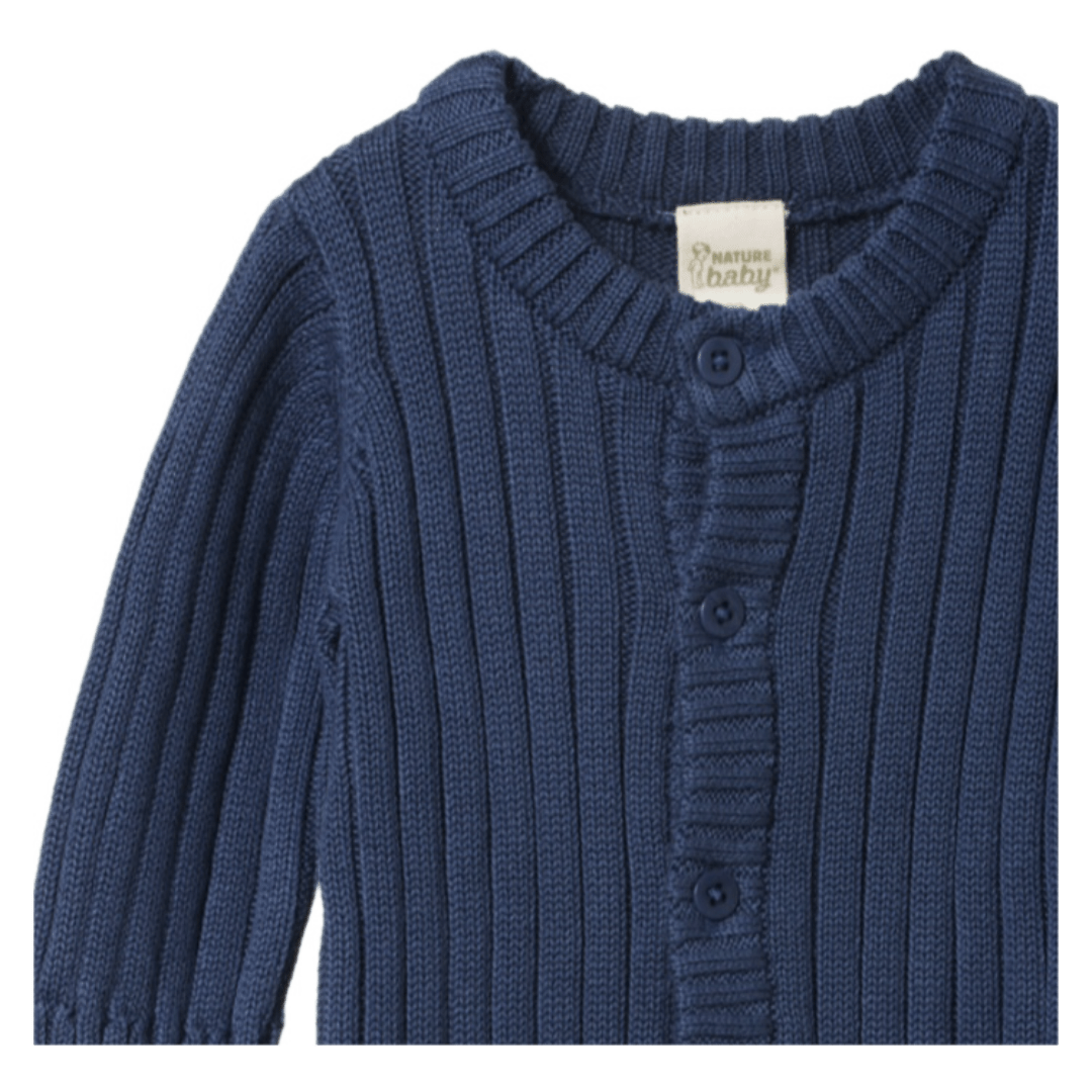 Nature Baby 0-3 Months to 1 Year Lou Suit - Vintage Indigo