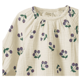 Nature Baby 0-3 Months to 1 Year Meadow Bodysuit Muslin - Winter Berry Natural