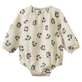 Nature Baby 0-3 Months to 1 Year Meadow Bodysuit Muslin - Winter Berry Natural