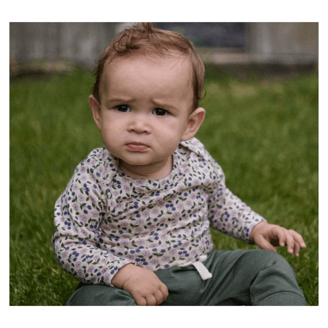 Nature Baby 0-3 Months to 1 Year Merino Essential LS Bodysuit - Briarwood Lilac