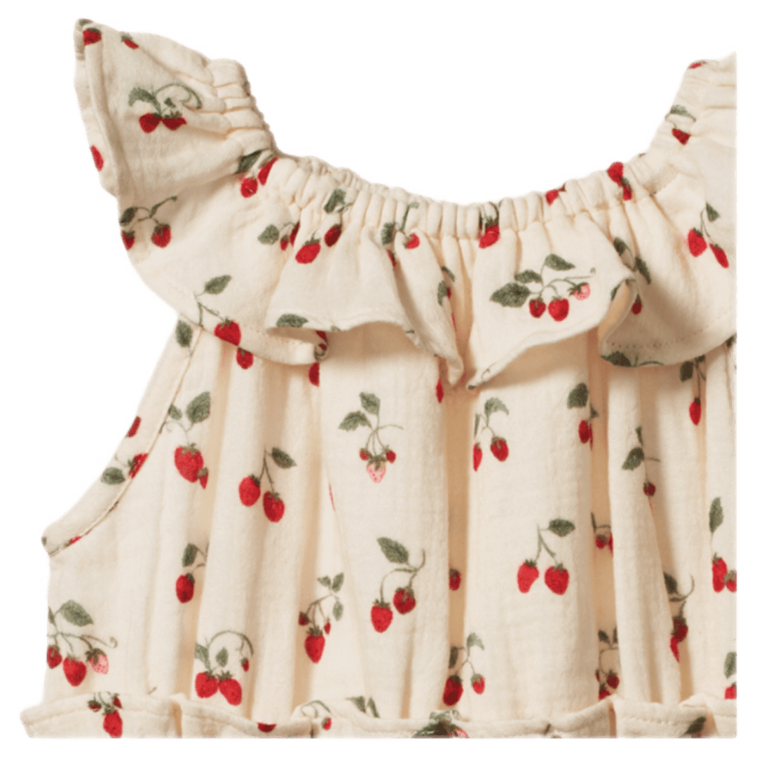 Nature Baby 0-3 Months to 1 Year Plum Suit Muslin - Strawberry Blush