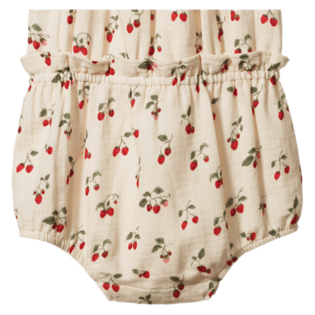 Nature Baby 0-3 Months to 1 Year Plum Suit Muslin - Strawberry Blush