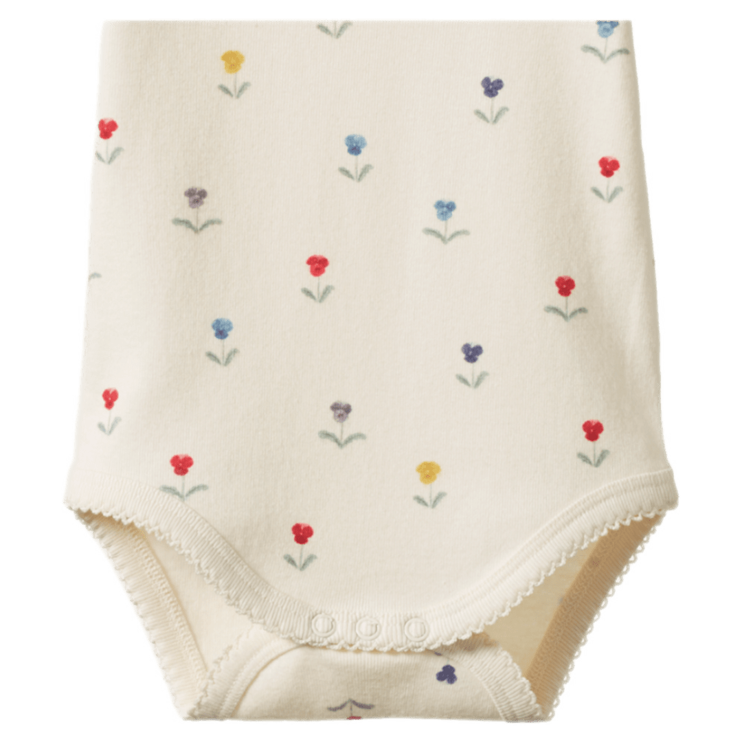 Nature Baby 0-3 Months to 1 Year Short Sleeve Bodysuit - Delphine