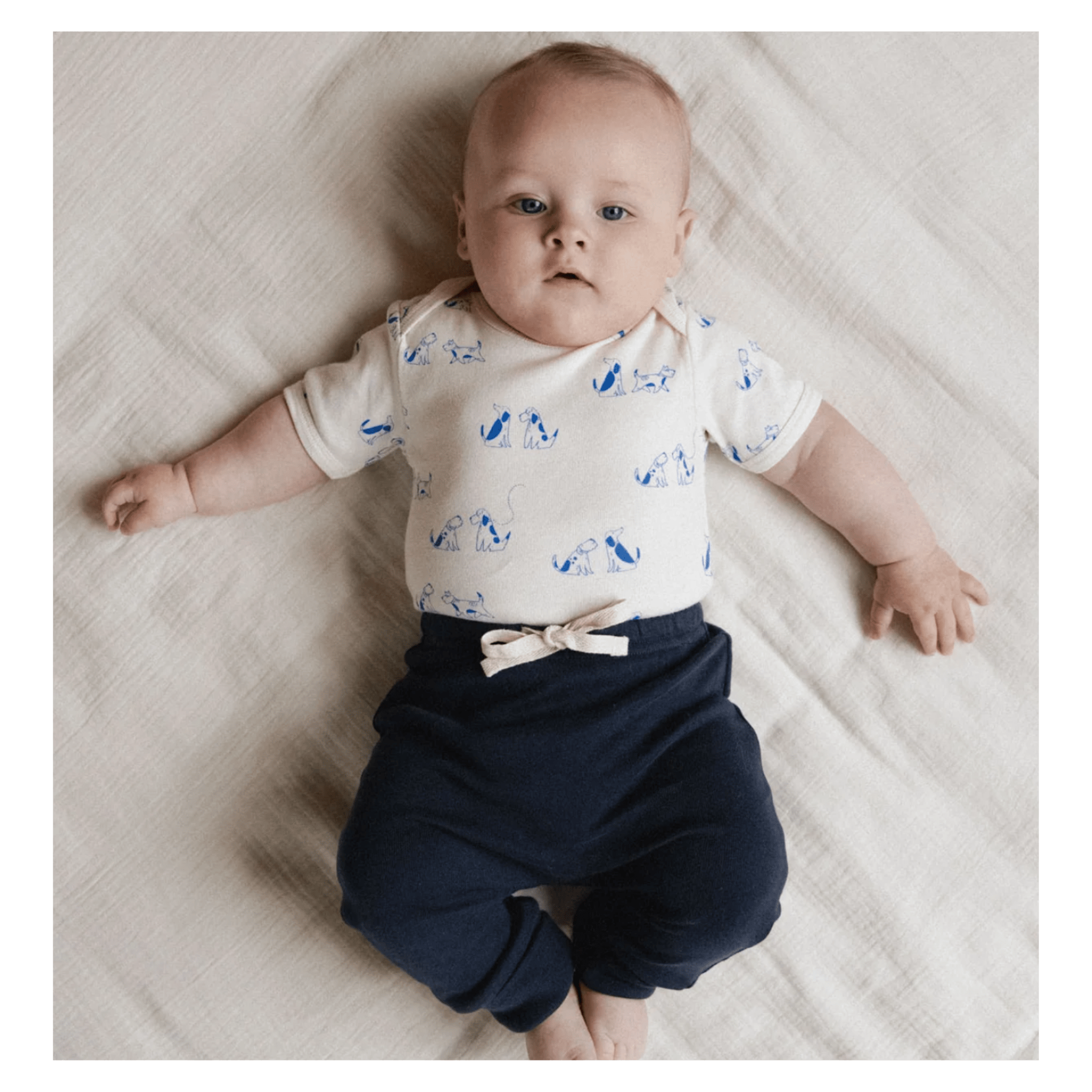 Nature Baby 0-3 Months to 1 Year Short Sleeve Bodysuit - Dog Walk