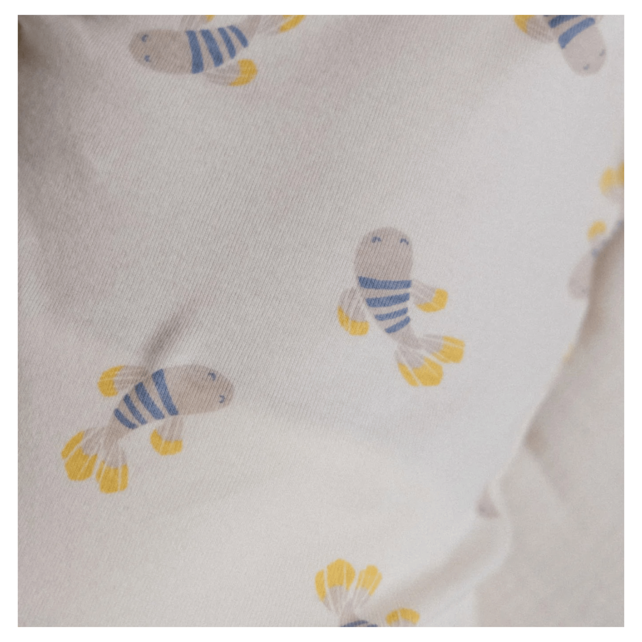 Nature Baby 0-3 Months to 1 Year Short Sleeve Bodysuit - Fish Fable