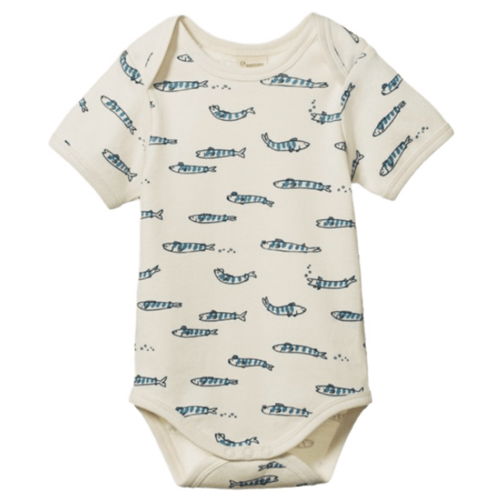 Nature Baby 0-3 Months to 1 Year Short Sleeve Bodysuit - South Seas
