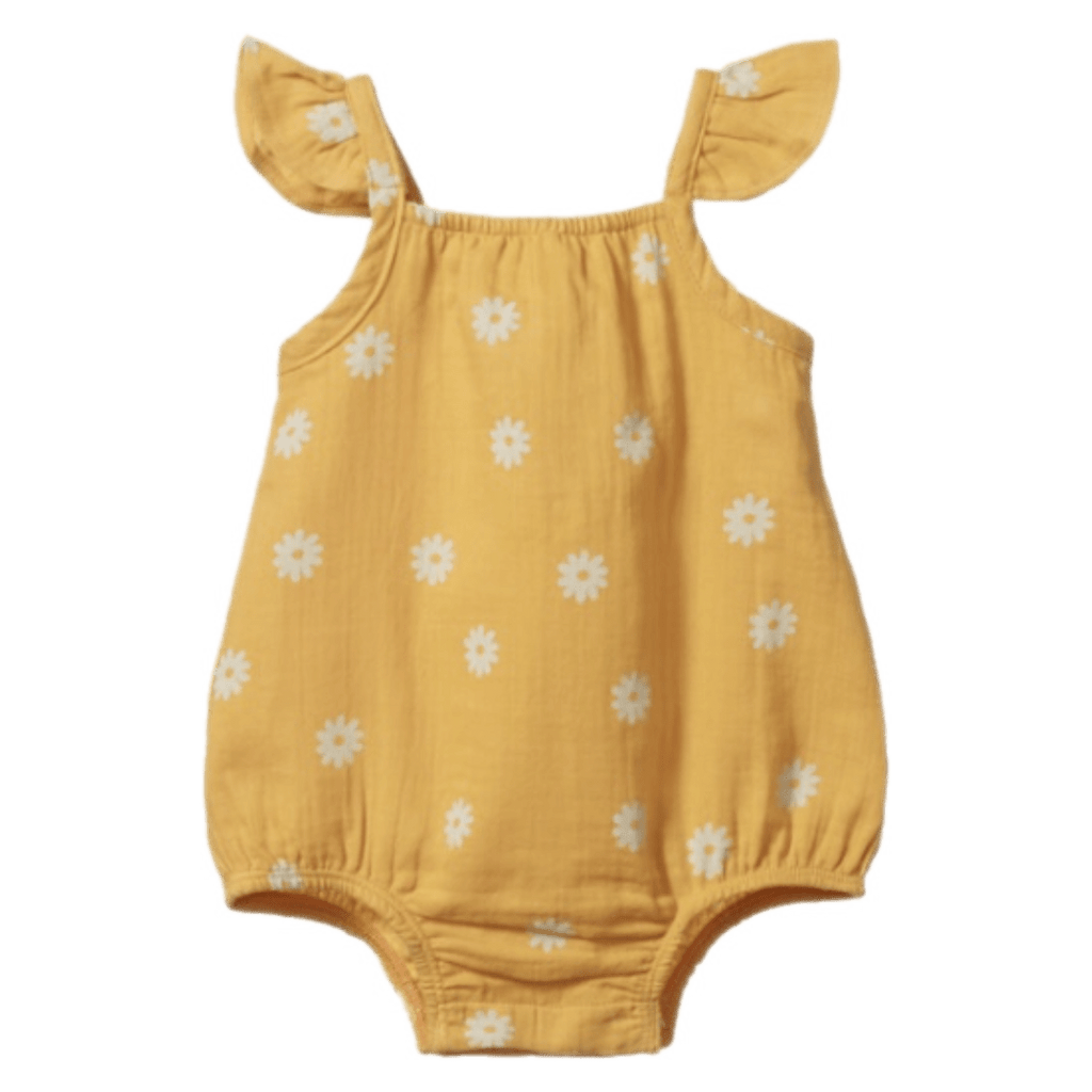Nature Baby 0-3 Months to 1 Yr Petal Suit - Chamomile Sunshine