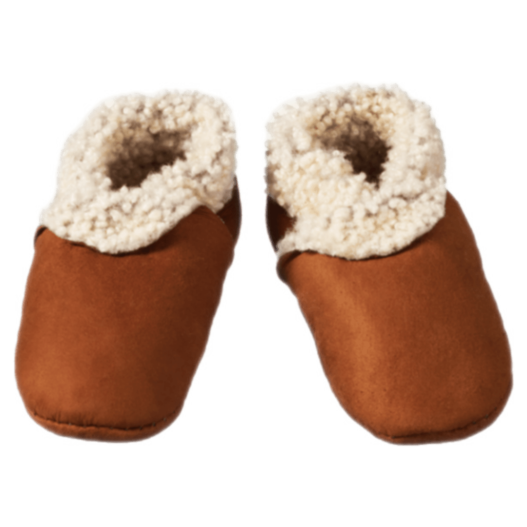 Nature Baby 0-3 Months to 2 Years 0-3M Lambskin Booties - Cinnamon