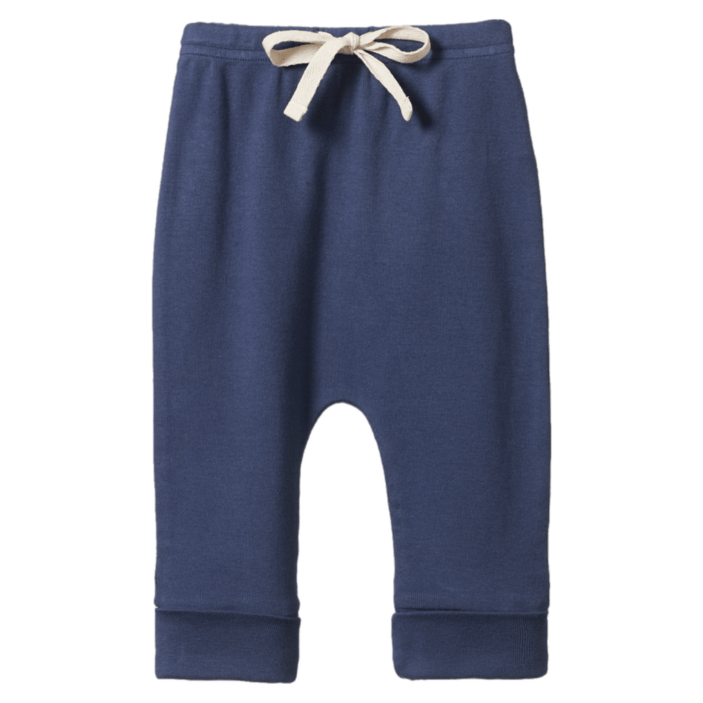 Nature Baby 0-3 Months to 2 Years Drawstring Pants - Vintage Indigo