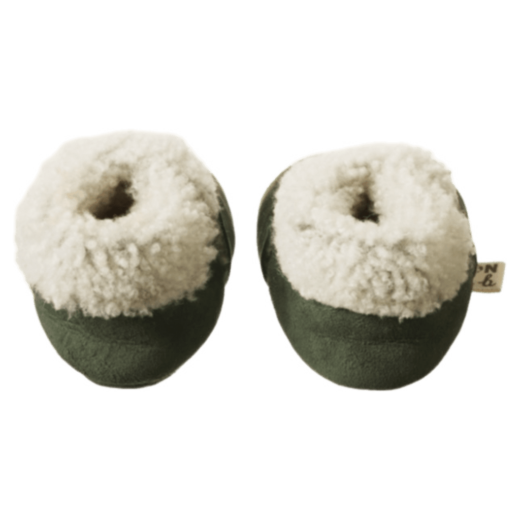 Nature Baby 0-3 Months to 2 Years Lambskin Booties - Thyme