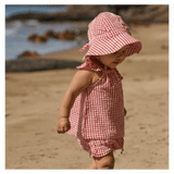 Nature Baby 0-3 Months to 2 Years Petal Set Gingham - Red Check