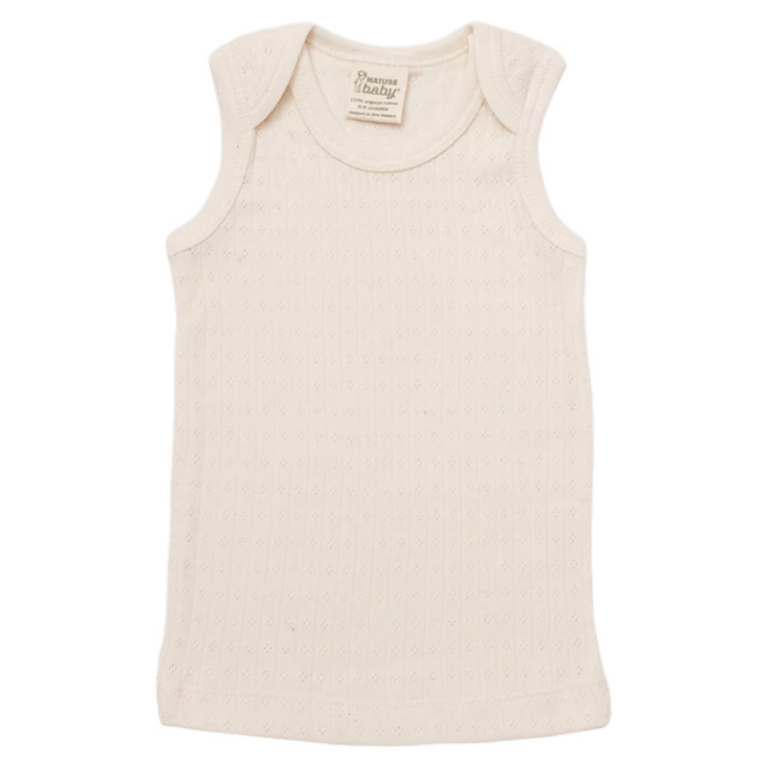 Nature Baby 0-3 Months to 5 Years 0-3M Cotton Singlet - Natural