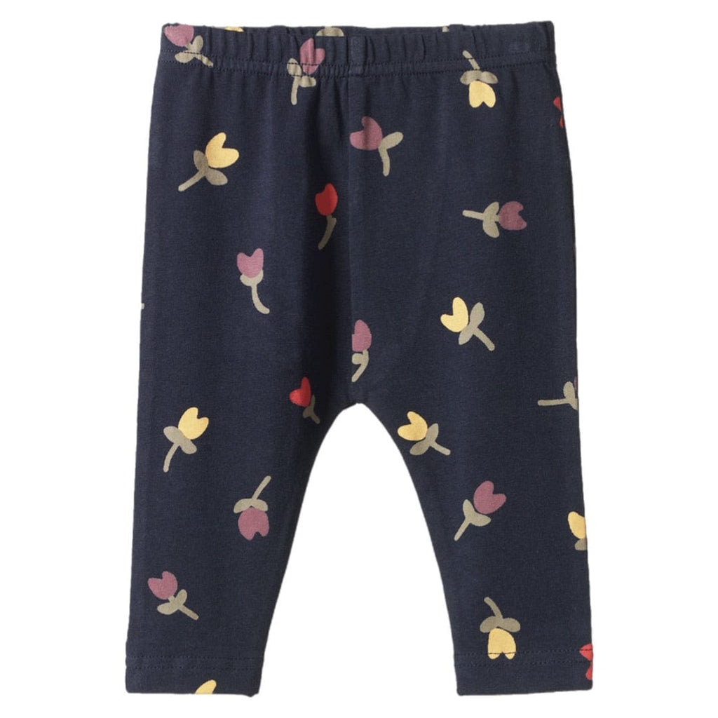 Nature Baby 0-3 Months to 5 Years 0-3M Leggings - Navy Tulip