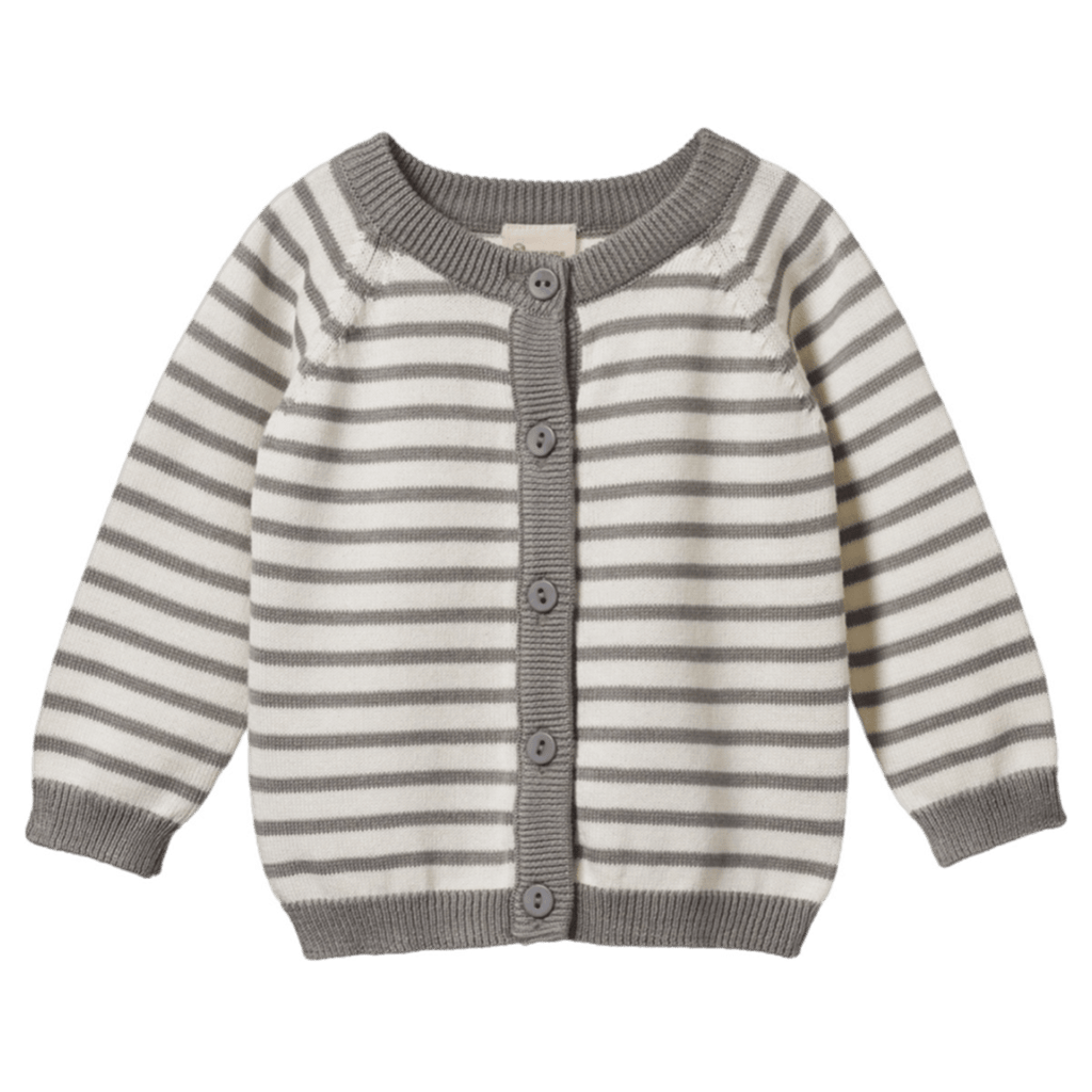 Nature Baby 0-3 Months to 5 Years 0-3M Piper Cardigan - Brook Sailor Stripe