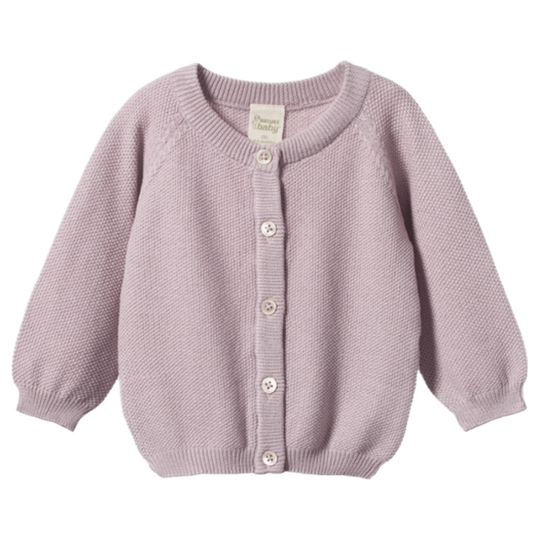 Nature Baby 0-3 Months to 5 Years 0-3M Piper Cardigan - Lilac