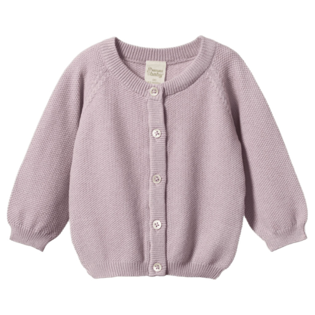 Nature Baby 0-3 Months to 5 Years 0-3M Piper Cardigan - Lilac