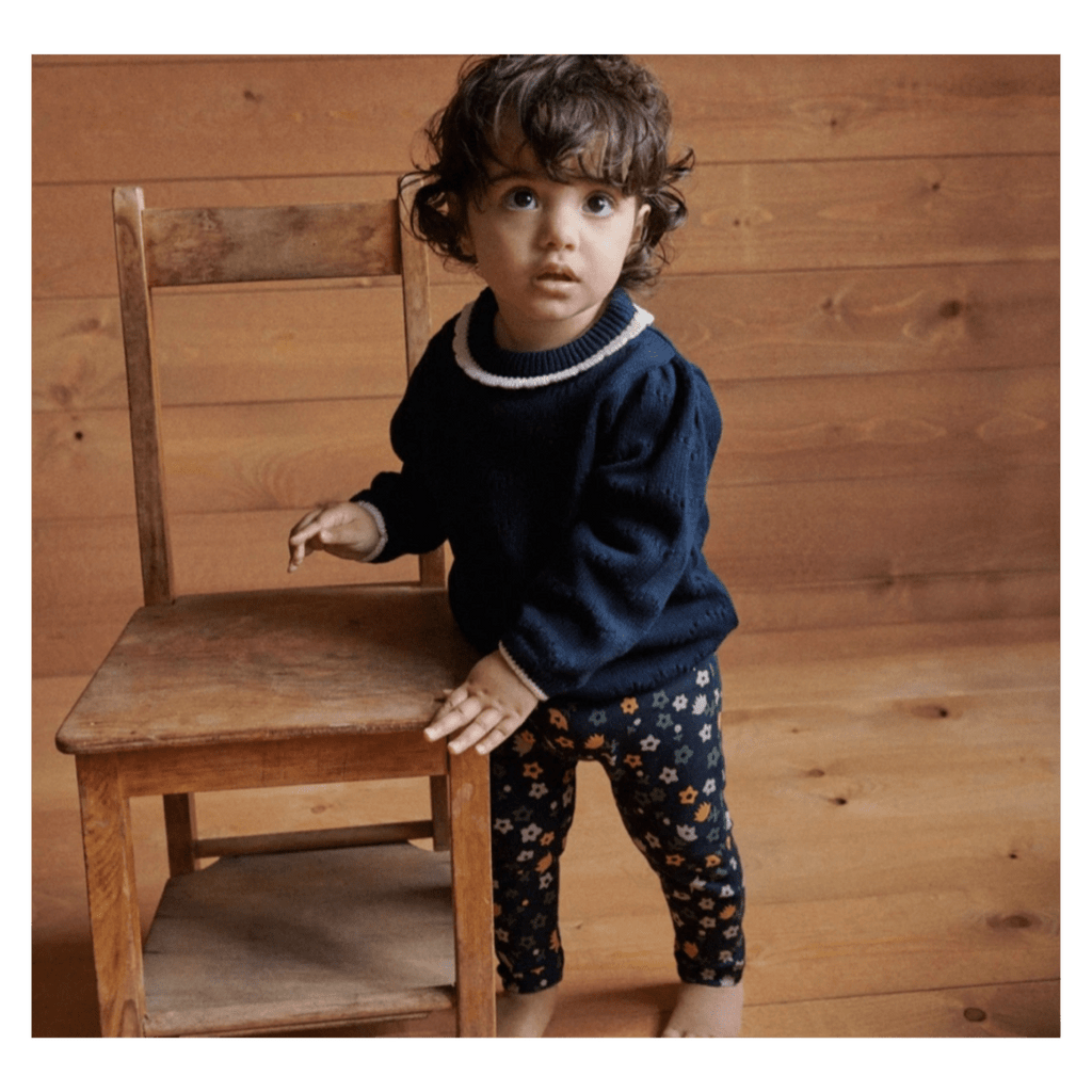 Nature Baby 0-3 Months to 5 Years Leggings - Navy Pollyanna