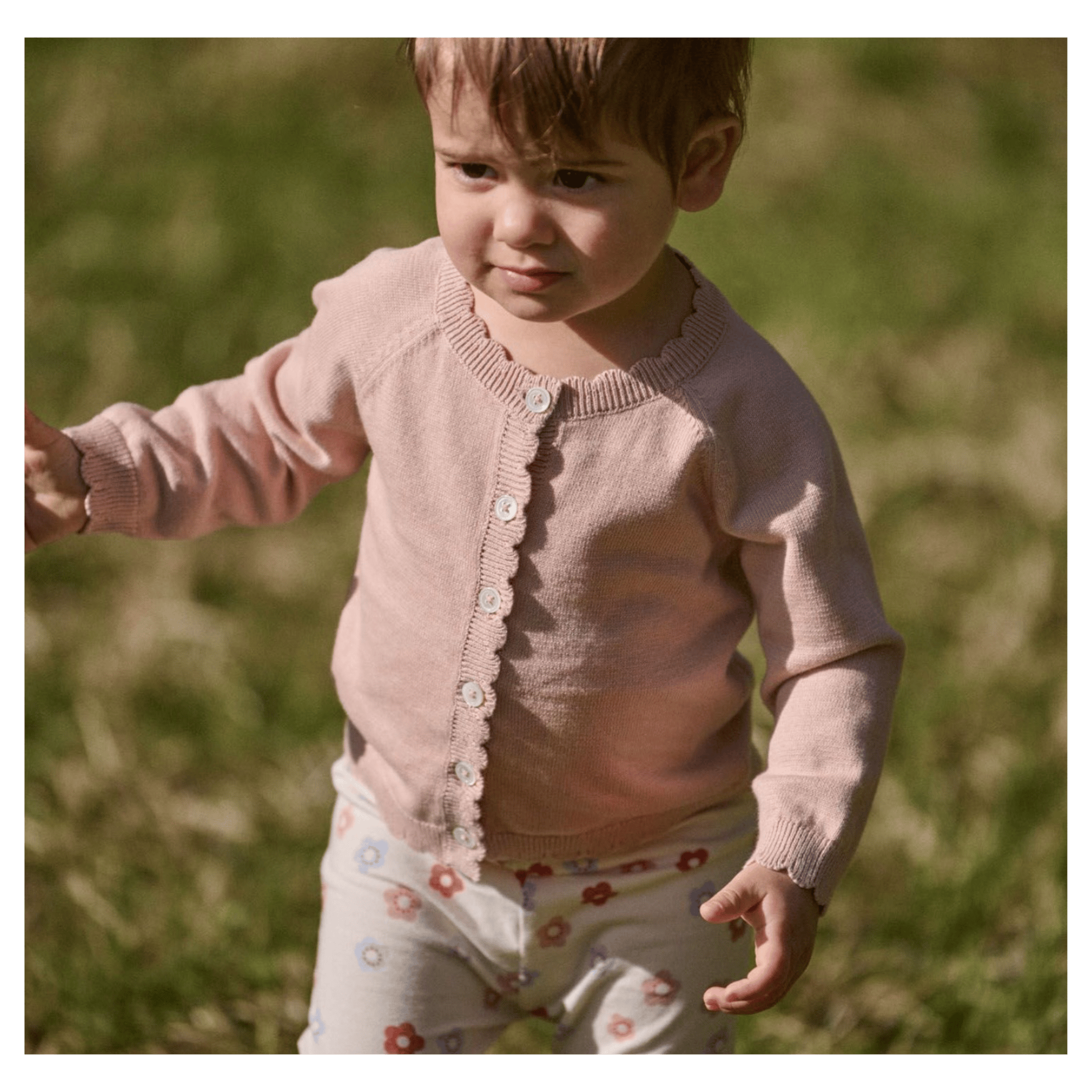 Nature Baby 0-3 Months to 5 Years Lilliette Cardigan - Rose Dust