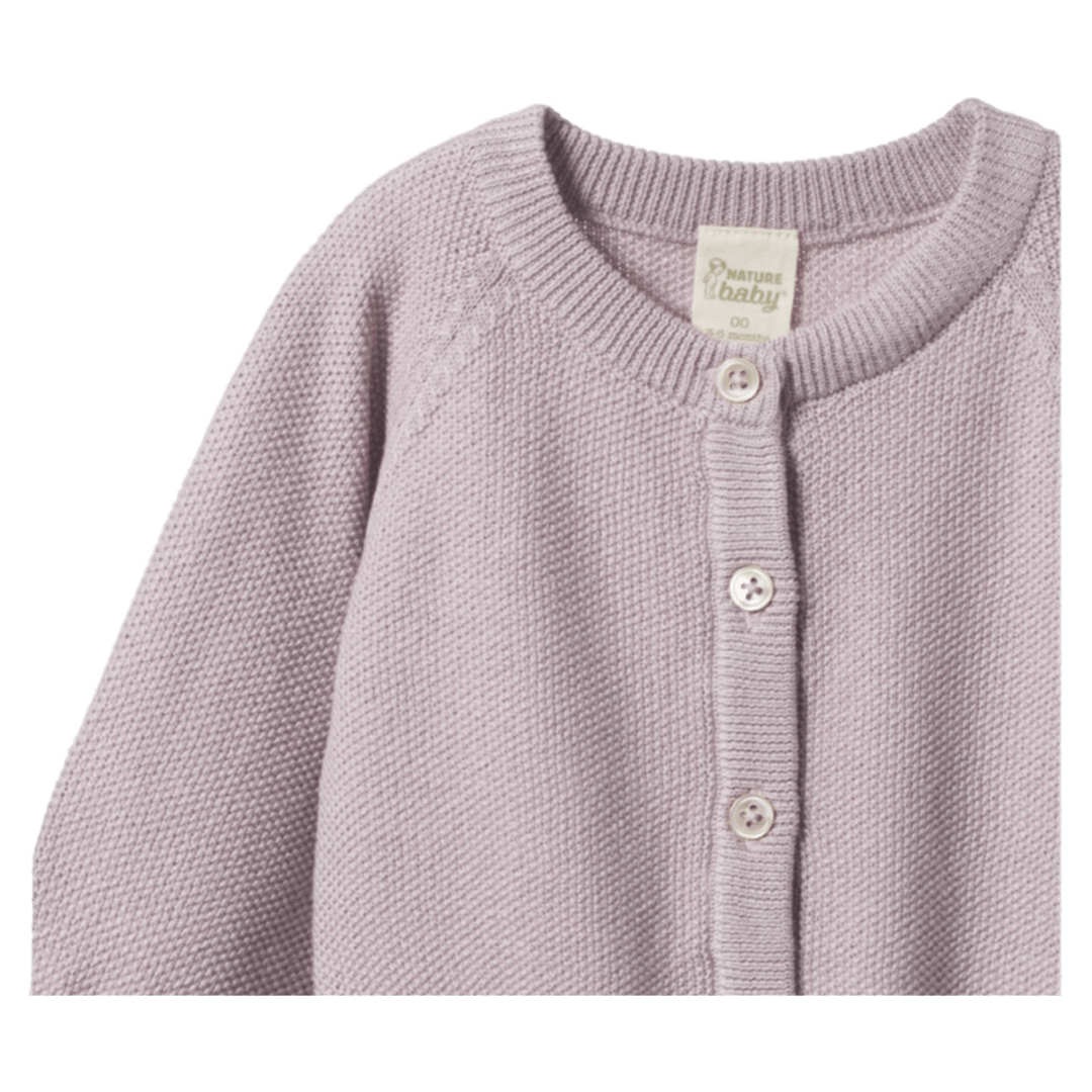 Nature Baby 0-3 Months to 5 Years Piper Cardigan - Lilac