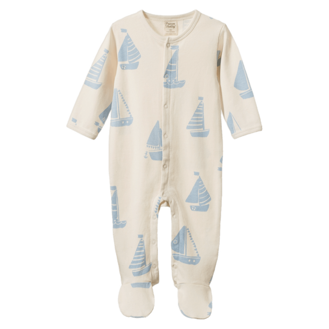 Nature Baby 0-3 Months to 6-12 Months 0-3M Stretch & Grow - Regatta Blue