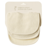 Nature Baby 0-6 Months Dribble Bibs, 3 Pack - Natural