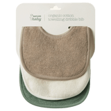 Nature Baby 0-6 Months Dribble Bibs 3 Pack - Natural, Nougat, Lily Pad