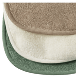 Nature Baby 0-6 Months Dribble Bibs 3 Pack - Natural, Nougat, Lily Pad