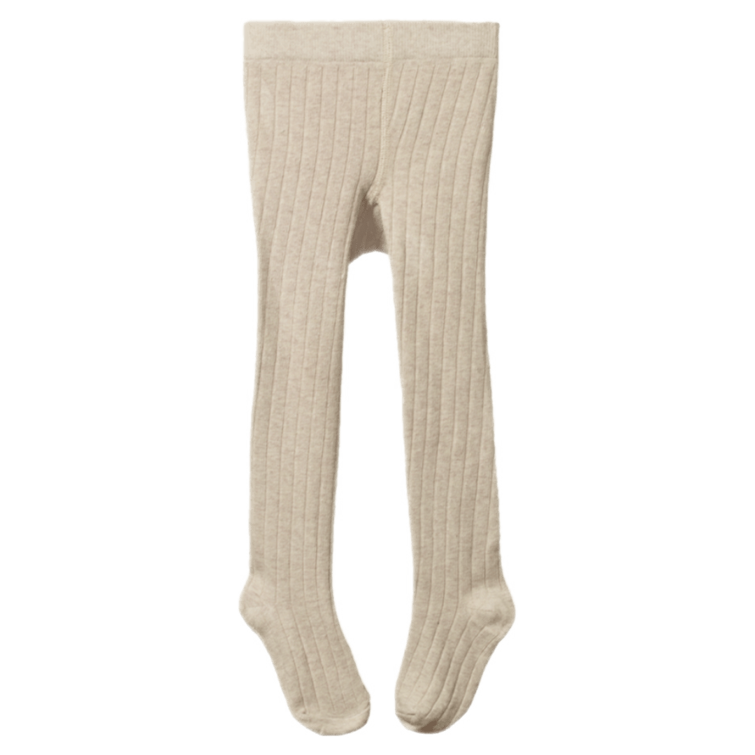 Nature Baby 0-6 Months to 3-4 Years Cotton Tights - Oatmeal Marl