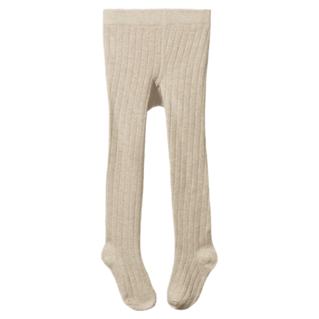 Nature Baby 0-6 Months to 3-4 Years Cotton Tights - Oatmeal Marl