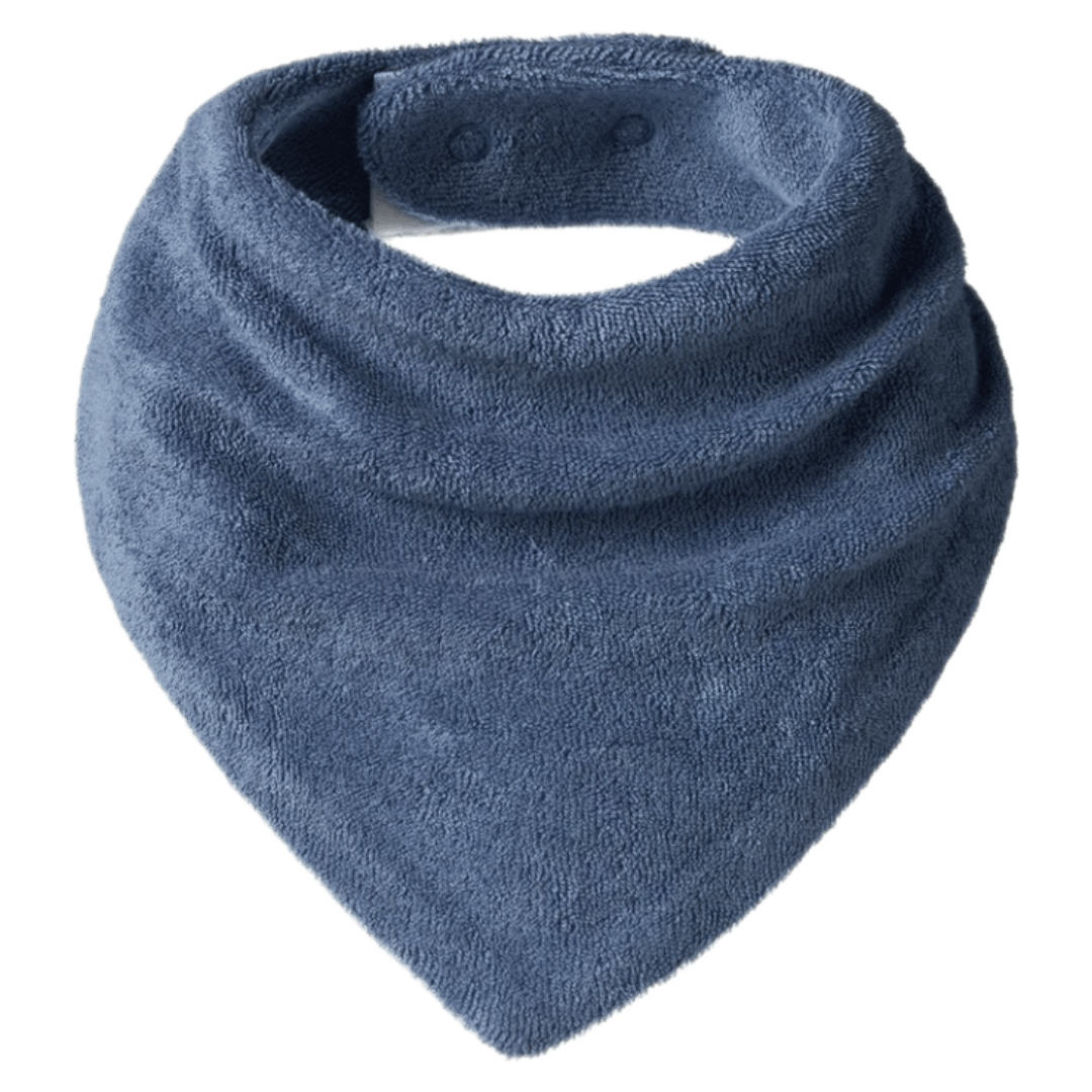 Nature Baby 0-6 Months to 6-12 Months 0-6M Triangle Bib Terry - Dusky Blue