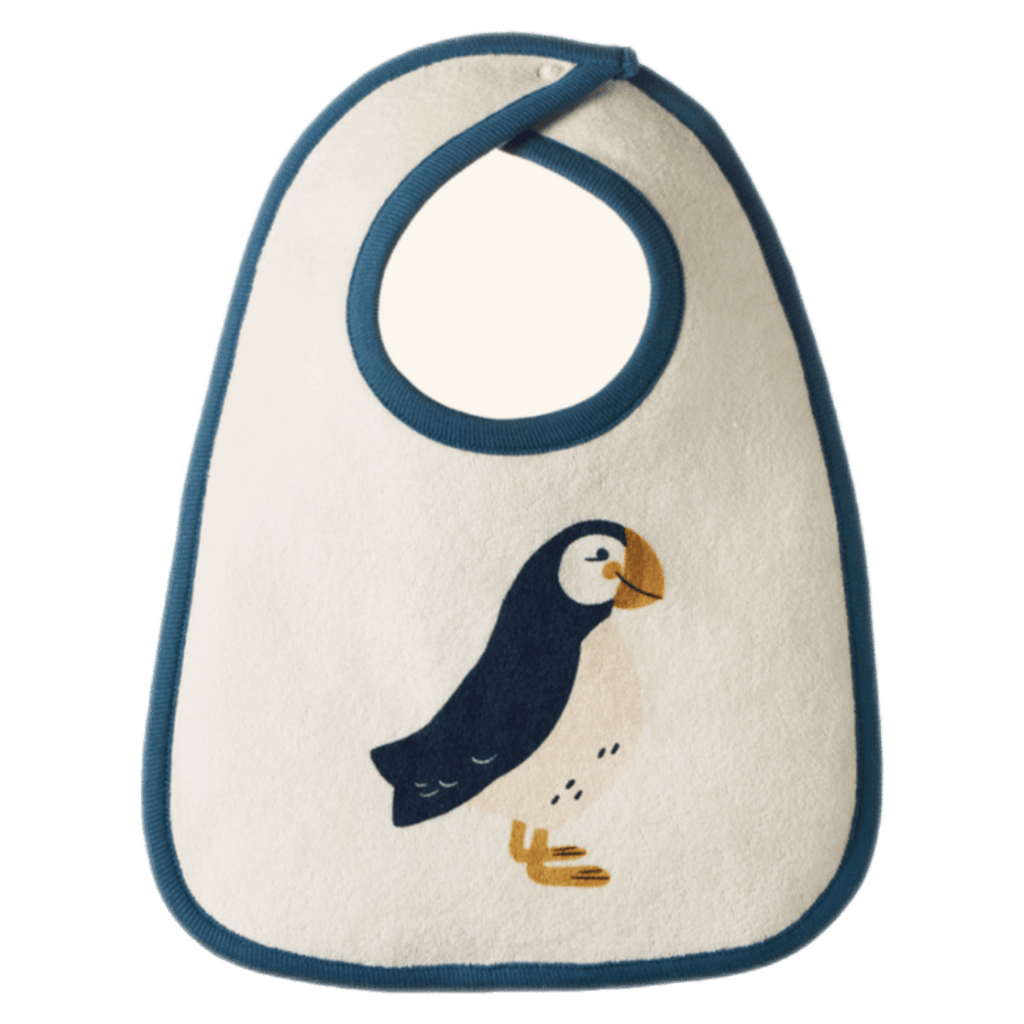 Nature Baby 0-6 Months to 6-12 Months Reversible Bib - Puffin Print