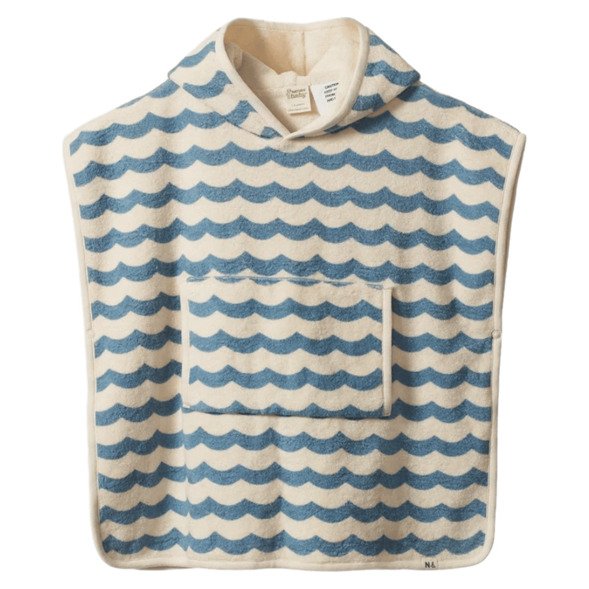 Nature Baby 1-2 Years to 3-5 Years 1-2Y Poncho Towel - Waves