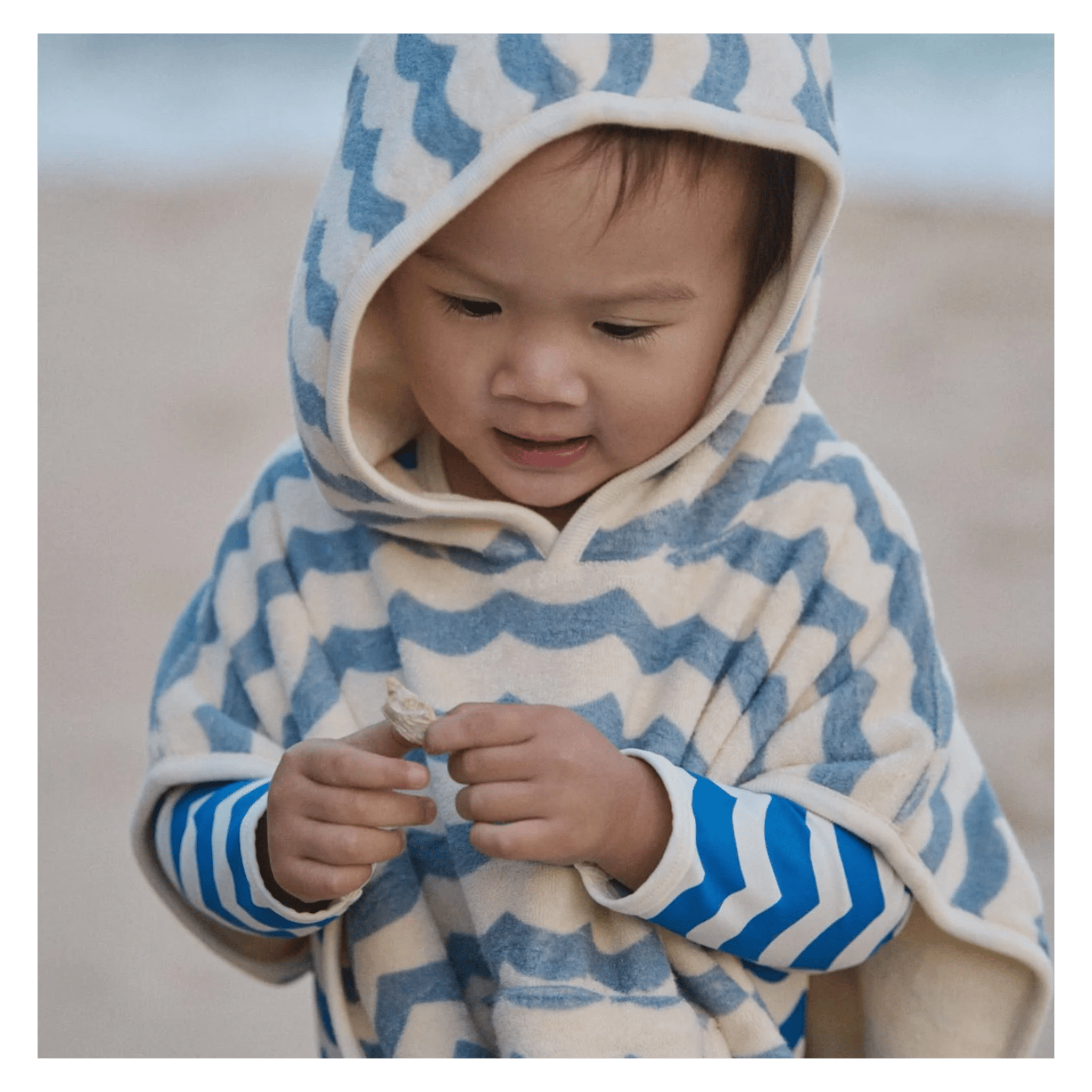 Nature Baby 1-2 Years to 3-5 Years Poncho Towel - Waves